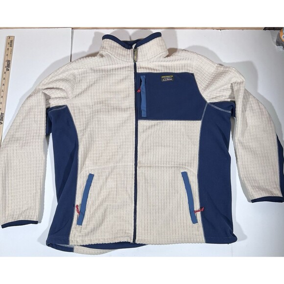 L.L. Bean Other - LL Bean Mountain Classic Full Zip Fleece Jacket Blue/Cream Men's XXXL TALL